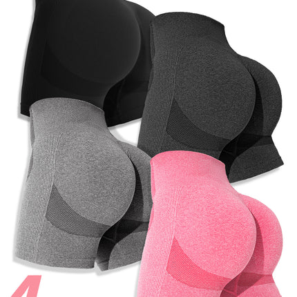 Mu Yao European and American Seamless Yoga Shorts for Women, Peach Butt Tight-Fitting Butt-Lifting Sports Shorts, Running Quick-Drying Fitness Pants