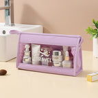 Aircraft logo toiletry bag-purple
