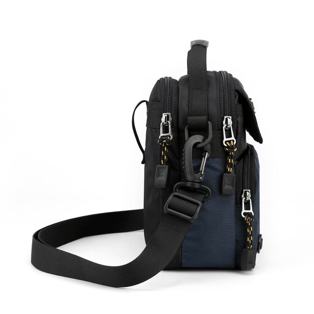 New Water-Repellent Nylon Cloth Men's Bag Outdoor Travel Shoulder Crossbody Bag Simple Casual Waist Bag Street Small Bag