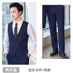 Men-blue vest + suit pants 1 / S