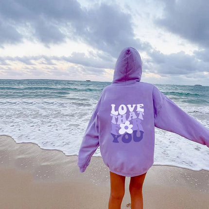 2024 Export Popular Sweatshirt Spring and Autum Men's and Women's Hooded Sweatshirt Flower Print Casual Hoodie Independent Station