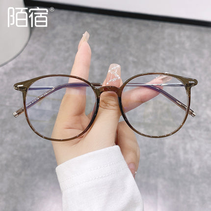 Korean version of the new glasses frame large frame plain plain light anti-blue light with myopia high quality fashion small red book hot only