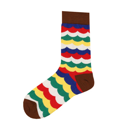Street style cotton mid-tube socks 22 spring men's fashion brand stockings personality European and American women's pile socks sports skateboard socks