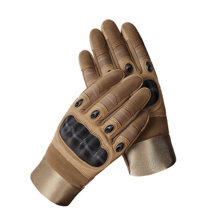 Men's Outdoor Half-Finger Gloves Carbon Fiber Shell Anti-Cut and Wear-Resistant Combat Sports Training Anti-Slip Tactical Gloves Special Forces