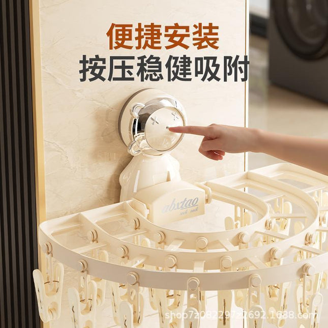 Suction-type Socks Drying Rack Household Multi-clip Drying Rack Punch-free Dormitory Balcony Underwear Underwear Panties Hanger