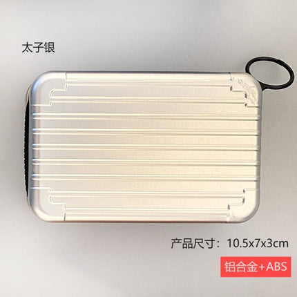 Aluminum Alloy Credit Card Box Card Case Change Key Anti-theft Brush Anti-degaussing Large Capacity Multi-card Mini Luggage