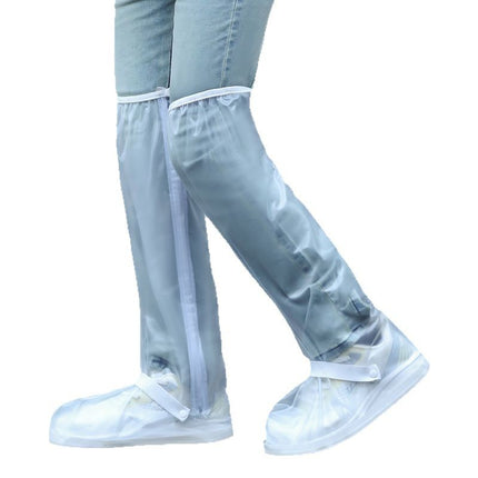 Heel-added waterproof and rainproof shoe cover for riding outer wear shoe cover thickened wear-resistant knee-high rain shoes rainstorm-proof boot cover