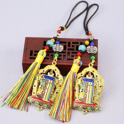 Xizang Ethnic Handicrafts Ten-Phase Free Car Pendants Car Hangings Interior Accessories Car Pendants Pendants Pendants