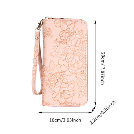 Factory new wallet women's long Korean fashion hand-held change purse zipper multi-functional women's mobile phone bag
