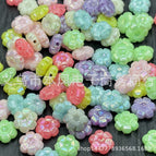 Mixed color random ab plating / 24#10mm six-leaf plum blossoms are about 1800 pieces/jin