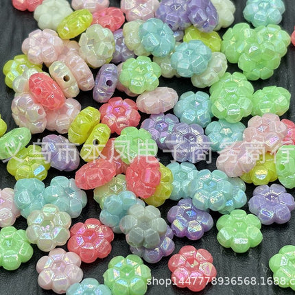Acrylic light color plated AB colorful diy children beaded material candy AB colorful beads jewelry accessories