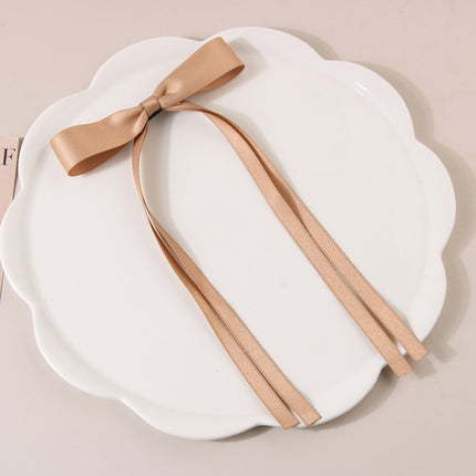 Yang Zi's Same Style Large Retro Ribbon Bow Hairpin for the Back of the Head, Super Fairy Elegant Hairpin Spring Clip Hair Accessory