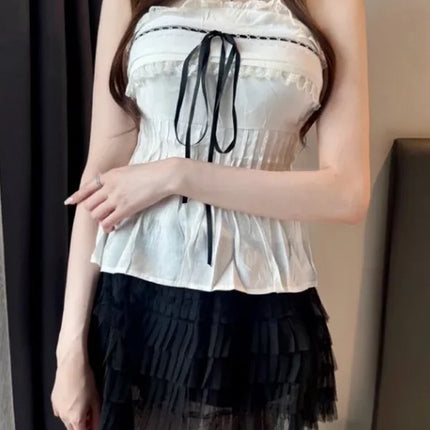 New Product from Dongdaemun, South Korea: Sexy and Alluring, Stunning Off-Shoulder Design Lace-Trimmed Tube Top