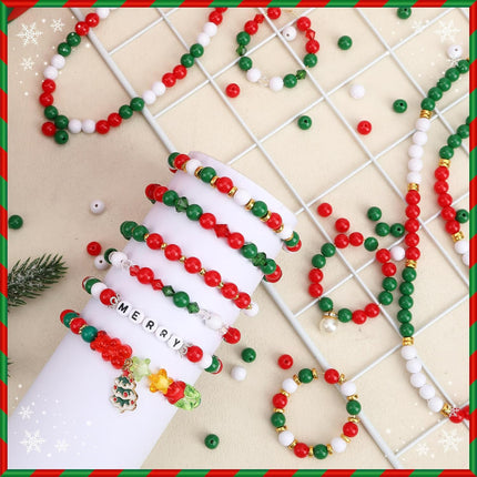 Cross-border Christmas Accessories DIY Jewelry Accessories Set Box Homemade Beaded Material Bag Jewelry Bracelet Making Kit