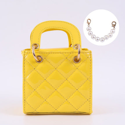 New Children's Bag Fashion Stylish Rhomboid Pearl Handbag Parent-child Crossbody Bag Mini Portable Shoulder Daffy Bag