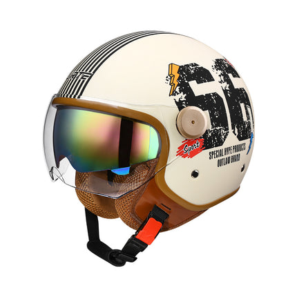 3c certified motorcycle helmet electric car helmet Harley universal battery car Four Seasons universal personality half helmet