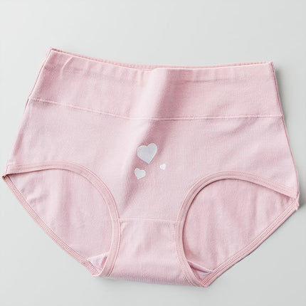 New Cross-Border 7A Antibacterial Mid-Waist Large Size Underwear Women's Combed Cotton Printed Seamless Women's Cotton Crotch Briefs