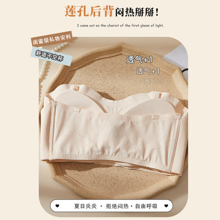 Strapless Bra for Women, Push-Up, Small Breasts, Non-Slip, Breast-Wrap, Anti-Exposure, Seamless Tube Top, Thin Invisible Back Bra