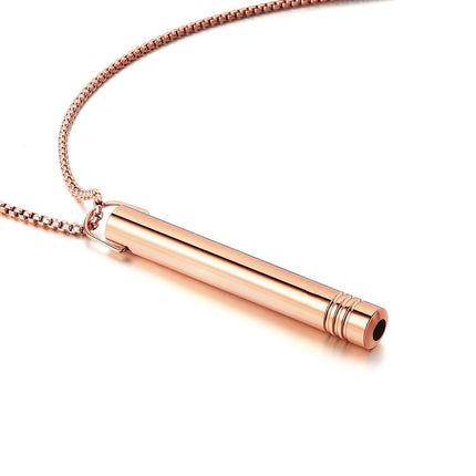 Titanium Steel Amazon Best-Selling Whistle Meditation Mindfulness Breathing Decompression Anxiety Yoga Stainless Steel Pendant Necklace in Stock