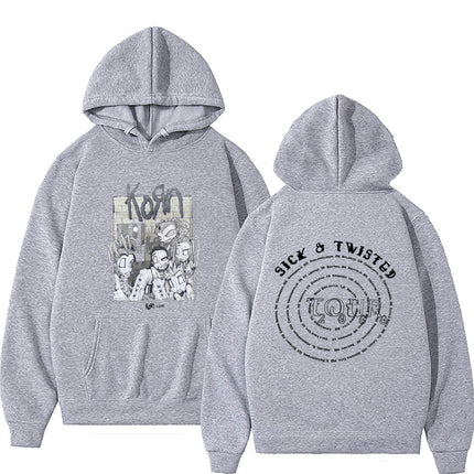 Rock Band Korn Sick &Amp Twisted Tour 2000 Hoodie Men Fashio