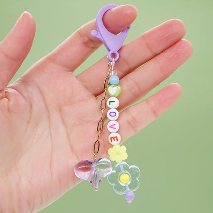 Factory direct supply handmade beaded mobile phone lanyard bluetooth speaker lanyard flashlight fan selfie stick U disk sling