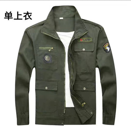 Work Clothes Jacket Men's Spring and Autumn Thickened Anti-scalding Wear-resistant Electric Welding Overalls Auto Repair Site Labor Protection Clothing Overalls