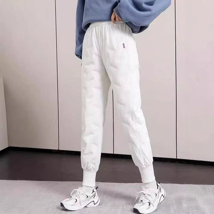 Women's Winter Pants for Outdoor Wear, Fashionable 2025 New Thickened Cotton Pants, Loose High-Waisted, Thickened and Warm, Cuffed Cotton Pants