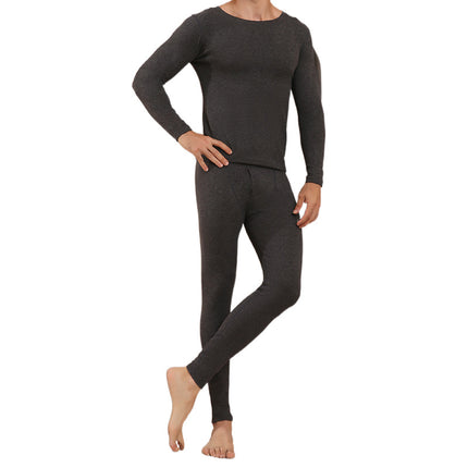 2025 New Cashmere Silk Underwear for Women, Double-Sided Brushed Fleece-Lined Thermal Tops and Pants Set for Men, Seamless Wholesale