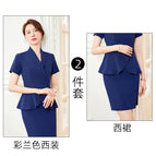 Colored blue suit dress / 3XL
