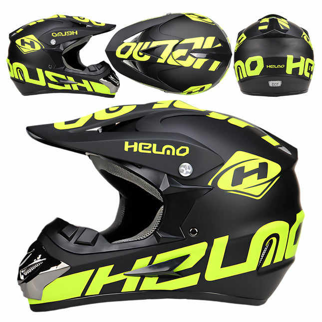 Off-Road Mountain Bike Motorcycle Helmet, Bicycle Riding Downhill Full-Face Helmet for Men and Women, Breathable, Safe, Protective, Lightweight