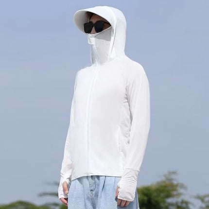 2025 Sun Protection Clothing Men's Summer Thin Jacket Light and Breathable Ice Silk Feel Fishing Sun Protection Clothing Men's and Women's Sun Protection