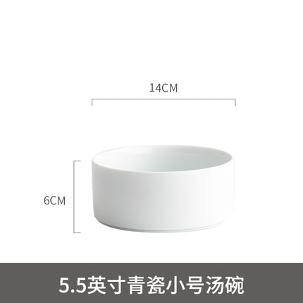 Ceramic Straight Plate Flat Bottom Deep Plate Soup Plate Japanese Seafood Plate Dish Plate Dessert Plate Nest Plate Simple Salad Bowl