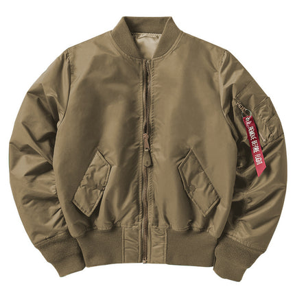 Aviator Jacket Men's MA1 Baseball Suit Trendy Ins Spring and Autumn Thin Outerwear Air Force Army Green Couple Bread Suit Coat