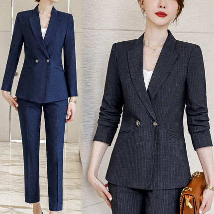 Hotel front desk work clothes female autumn jewelry Beauty Salon reception work clothes high-end stewardess uniform professional suit pants