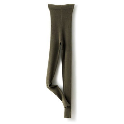 Cashmere leggings women's 100% pure cashmere autumn and winter New worsted thin stretch warm pants knitted leggings