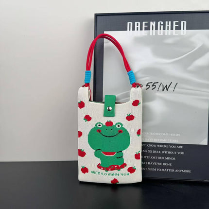 Cross-Border Mobile Phone Bag Woven Mobile Phone Bag Ins Style Woven Mobile Phone Bag Woven Tote Bag Douyin Hot Style