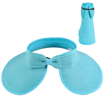 Summer Hat Women's Empty Top Hat No-Top Sun Hat Korean Foldable Sun Hat Straw Hat Big Rim Sunscreen Hat