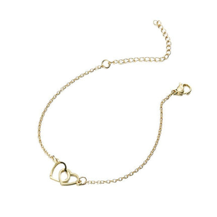 Simple Mini Love Bracelet Women's Fashionable All-match Ins Korean Style Stainless Steel Niche Design Peach Heart Bracelet