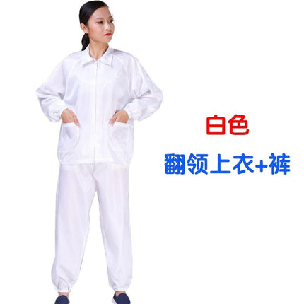 Electrostatic Clothing Top Dust-proof Clothing Split Set for Men and Women Blue and White Dust-free Clothes Lacquer Foxconn Short Work Clothes