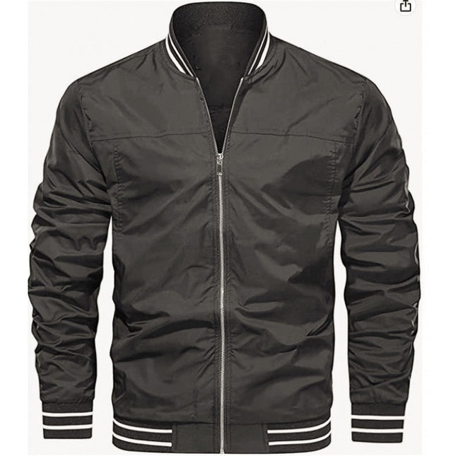 Men's Jacket Light Windbreaker Bomber Jacket Windproof Casual Jacket Coat European Size Amazon AliExpress