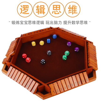 Four-sided Digital Flip Toy Family Parent-child Dice Game Four-person Interactive Party Table Game Drinkers Puzzle