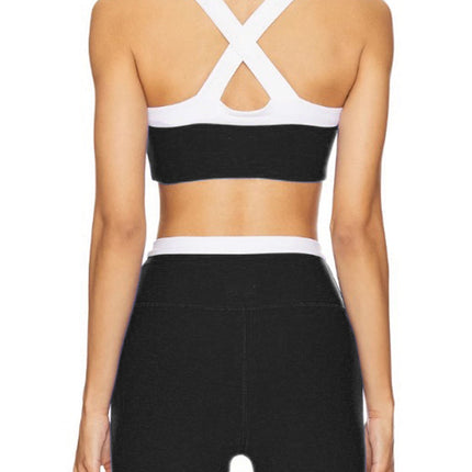 New Cross-Border European and American Fashion Contrasting Color Sports Yoga Clothing Sports Fitness Yoga Suit with Removable Chest Pad