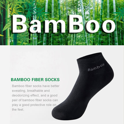Temu Cross-Border Best-Selling Men's Bamboo Fiber Socks Sweat-Absorbent and Deodorant Men's Antibacterial Business Casual Socks for All Seasons