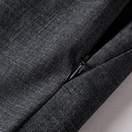 Wool suit pants comfortable elastic waist high-end women's straight wide leg pants women's drop feeling all-match slim casual women's pants