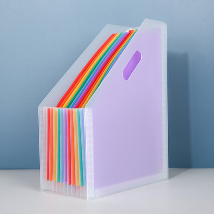 a4 Desktop Oblique Vertical Organ Bag Office Storage Rainbow Organ Folder Student Roll Storage Bag