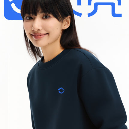 Round Neck Sweatshirt Custom Work Clothes Printed with Logo Embroider Heavy Jacket Shell Corporate Employee Clothing Embroider Autumn and Winter
