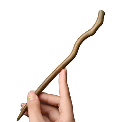 Green Sandalwood Hairpin, Ancient Style Sandalwood Hairpin, High-End New Chinoiserie Green Sandalwood Hairpin, Hairpin, Han Dynasty Hair Accessories