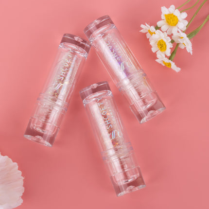 3Color Glitter Color-Changing Lip Balm,Anti-Drying and Long-Lasting Moisturizing Lip Oil, Moisturizing Jelly Lipstick Makeup