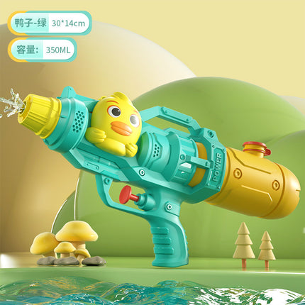 New children's water gun toy Net red double nozzle water gun pony dinosaur duck shark pull-out water gun