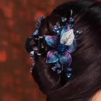 Blue and purple [copper wire flower gripper]